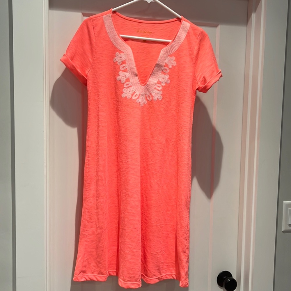 Lilly Pulitzer bright coral dress size S